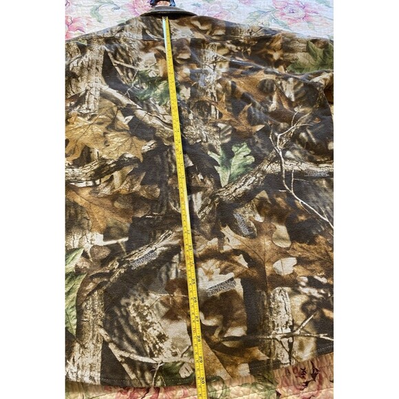 VNTG 90’s Codet Flannel Shirt Men's Large Brown Green Camo Chamois Made In USA - Picture 8 of 10